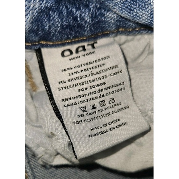 Oat New York Womens 2/26 Cropped Wide Leg High Rise Medium Wash Jeans - Picture 4 of 5